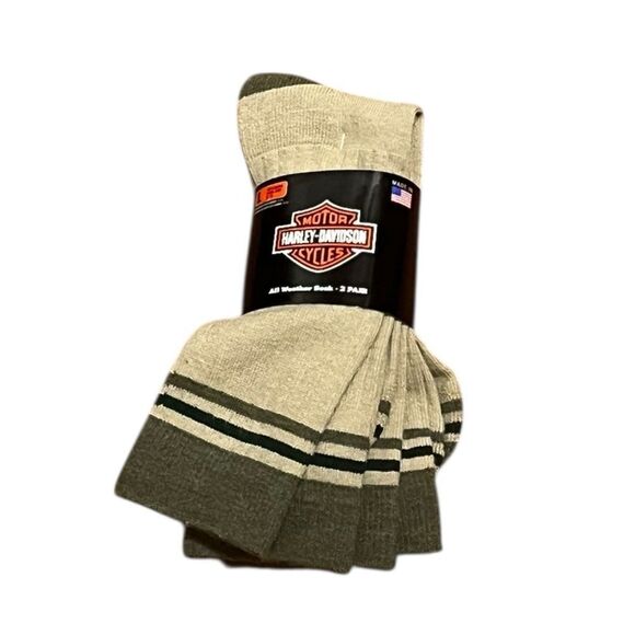 Harley-Davidson All Weather Socks, 2 Pairs, Size L, NWT - Picture 1 of 7